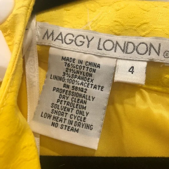 Maggy London Yellow Sheath Dress - Picture 8 of 8